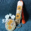 orange flowers keyring & bookmark.webp