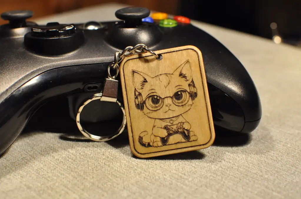 Gamer Cat Keyring