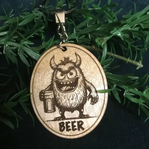 Beer Monster 02 Keyring