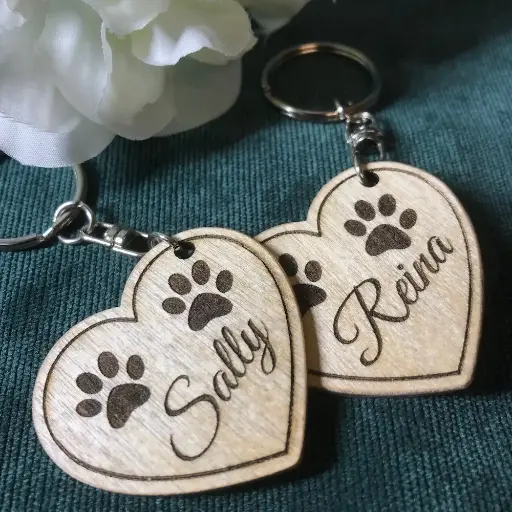 Personalised Pawprints Keyring