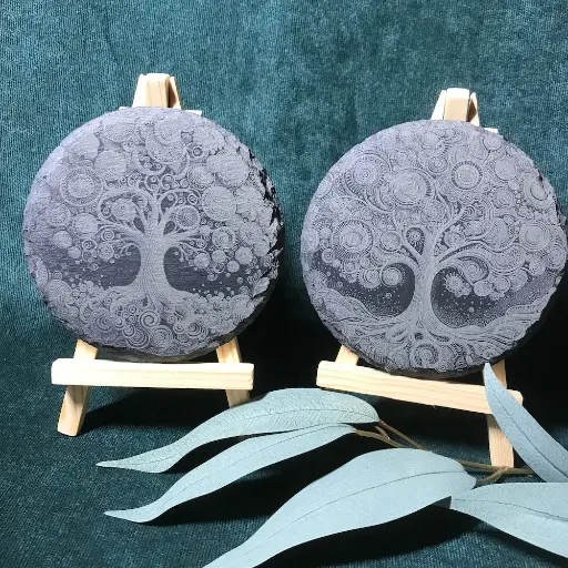 Tree of Life -Round Slate Coasters (Set 1)