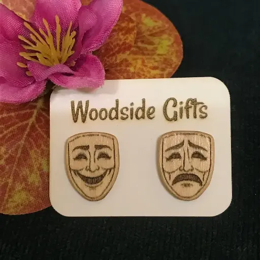 Divine Comedy Masks - Stud Earrings