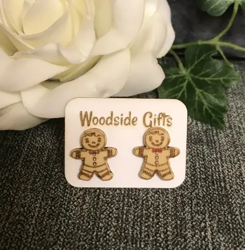 Gingerbread man - Stud earrings