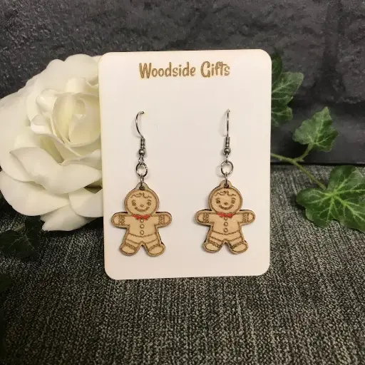 Gingerbread man - Dangly Earrings