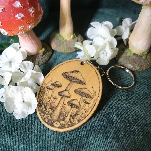 Mushroom Keyring 01